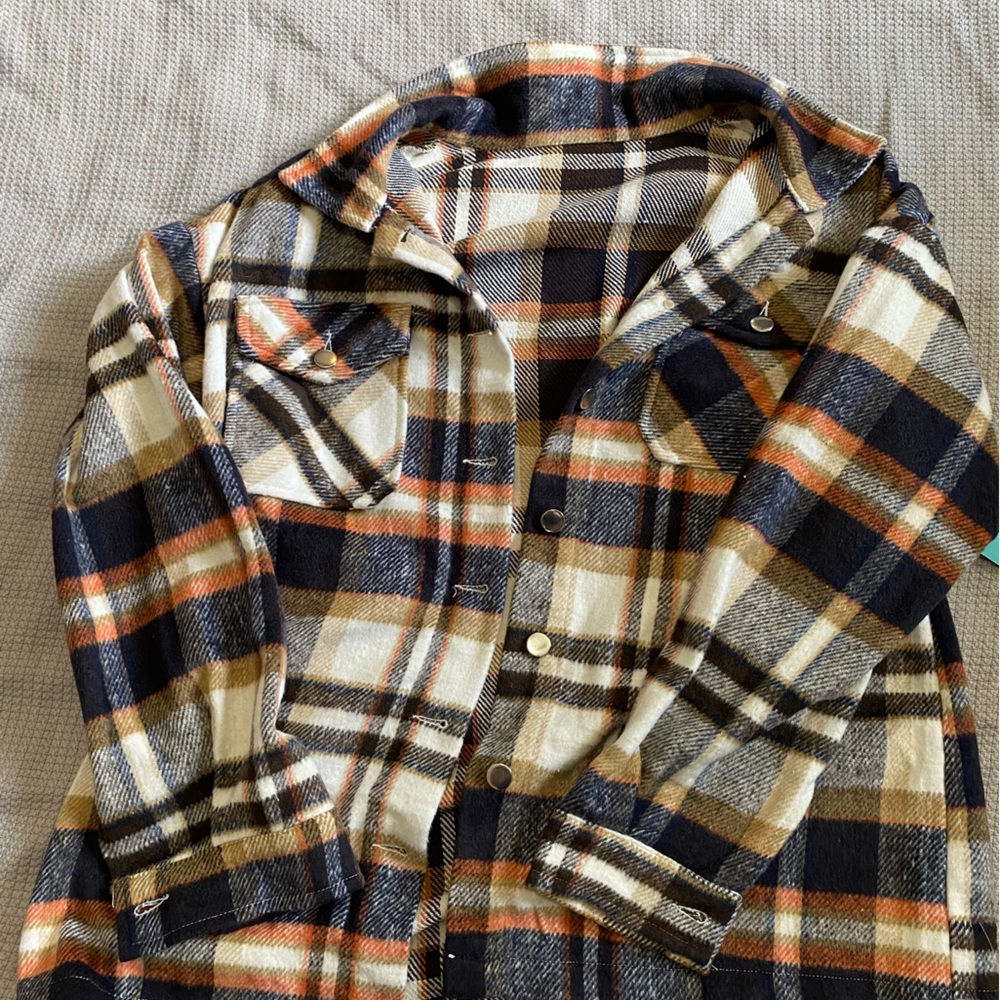 NWT Flannel Button Up Jacket Whiskey Way XL